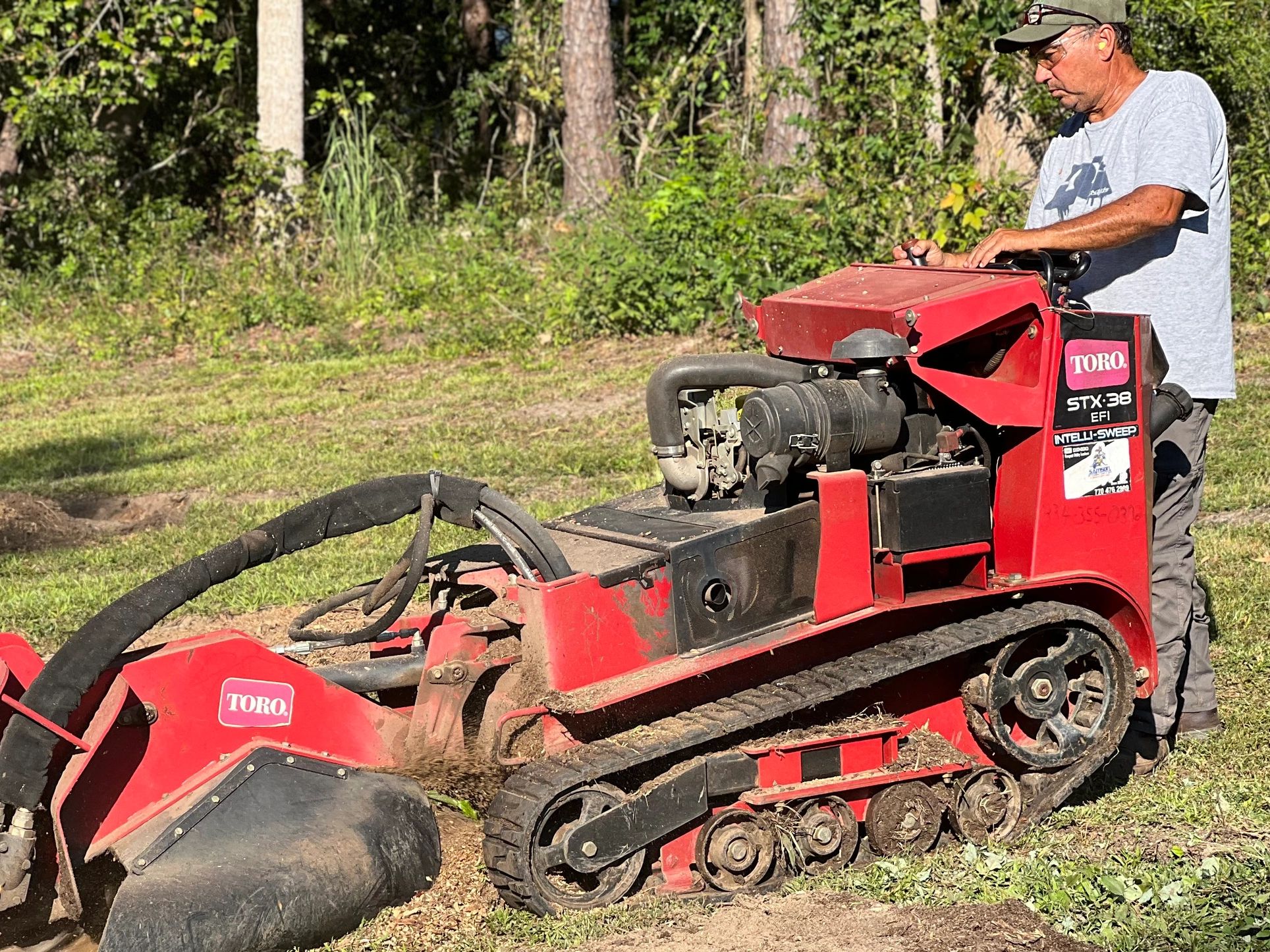 BJ Davis grinding a stump