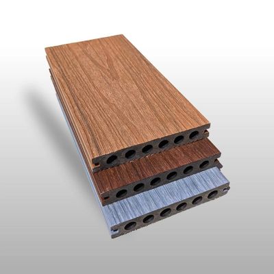 Advanced composite decking boards with wood-grain finish for durable, low-maintenance decks.