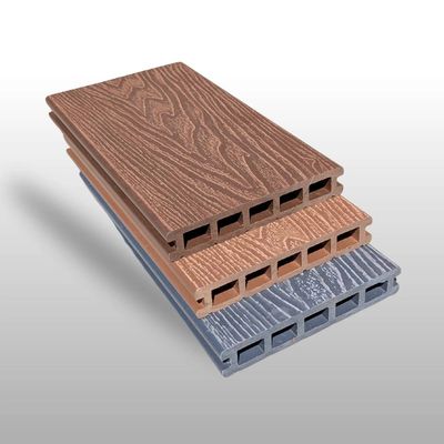 Prestige composite decking boards with wood-grain finish for durable, low-maintenance decks.