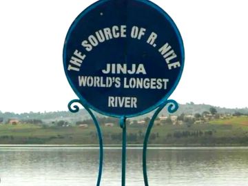 Sign for the source of the River Nile in Jinja.