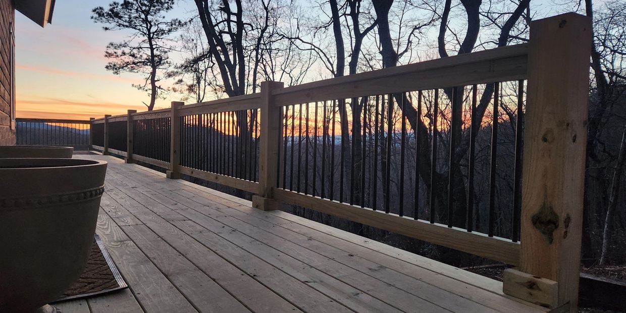 New deck addition in Fairview, NC/