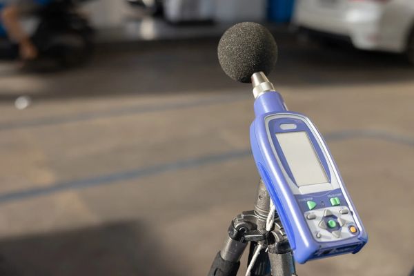 Sound level meter to monitored for noise decibel levels for OSHA noise exposure compliance