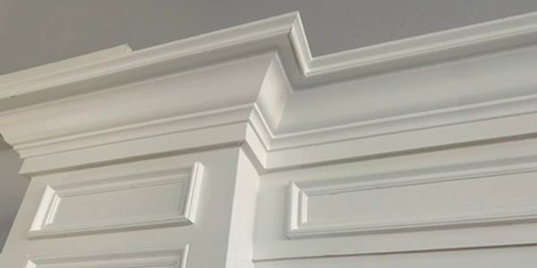 wood trim painted white