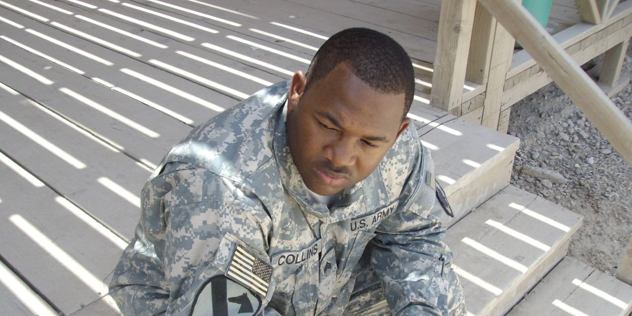 Me sitting at the boardwalk at KAF on my last deployment to Afghanistan back in 2009...