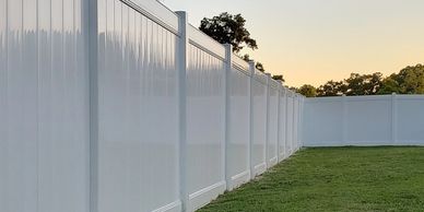 White vinyl fence in Alachua, FL