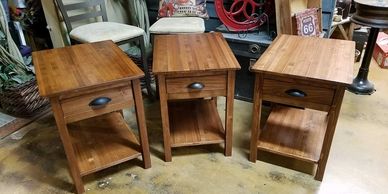 Custom end tables, real wood tables, handcrafted tables, handmade tables, woodworking, D.I.Y, DIY