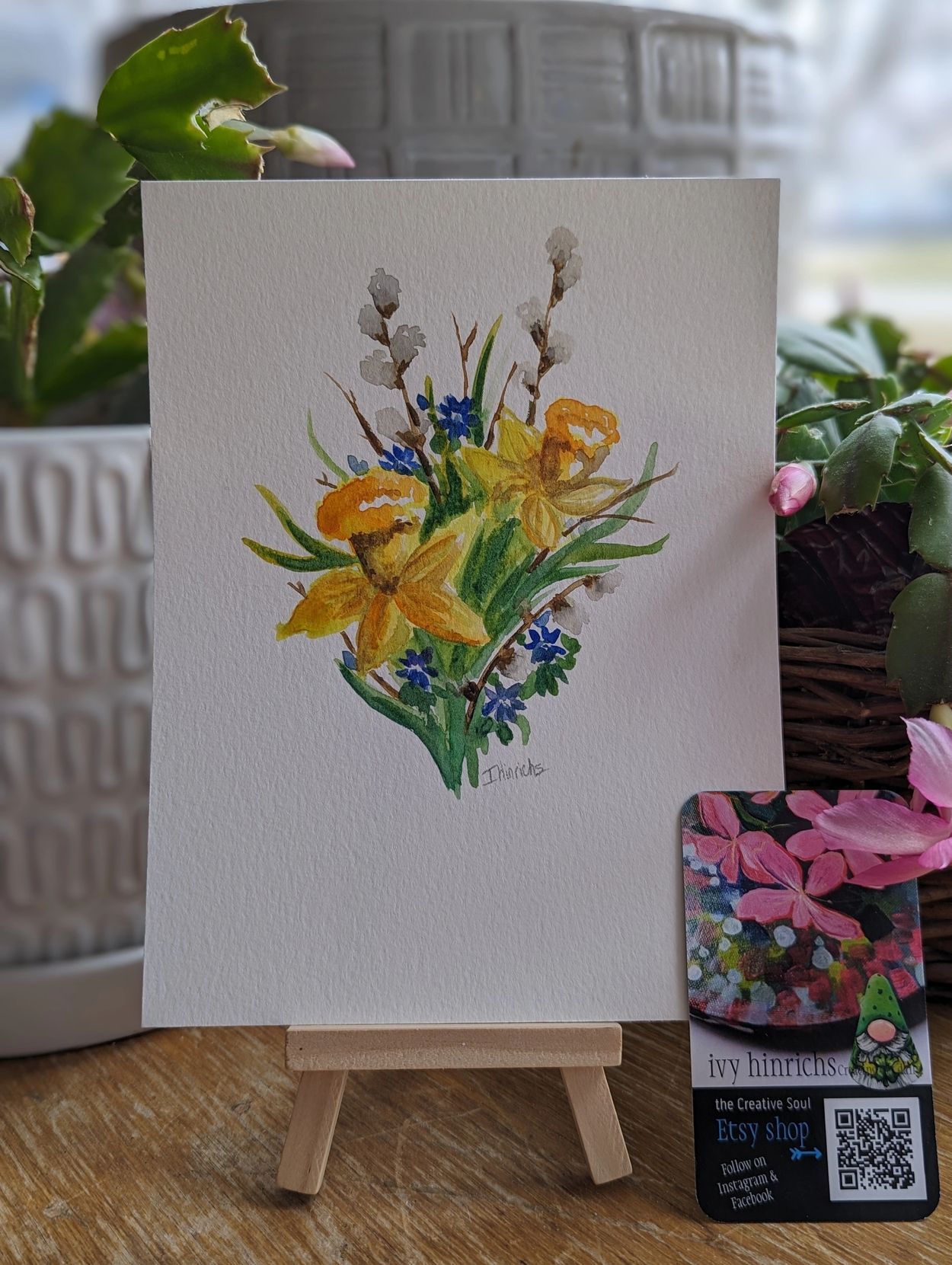 Spring flower watercolor