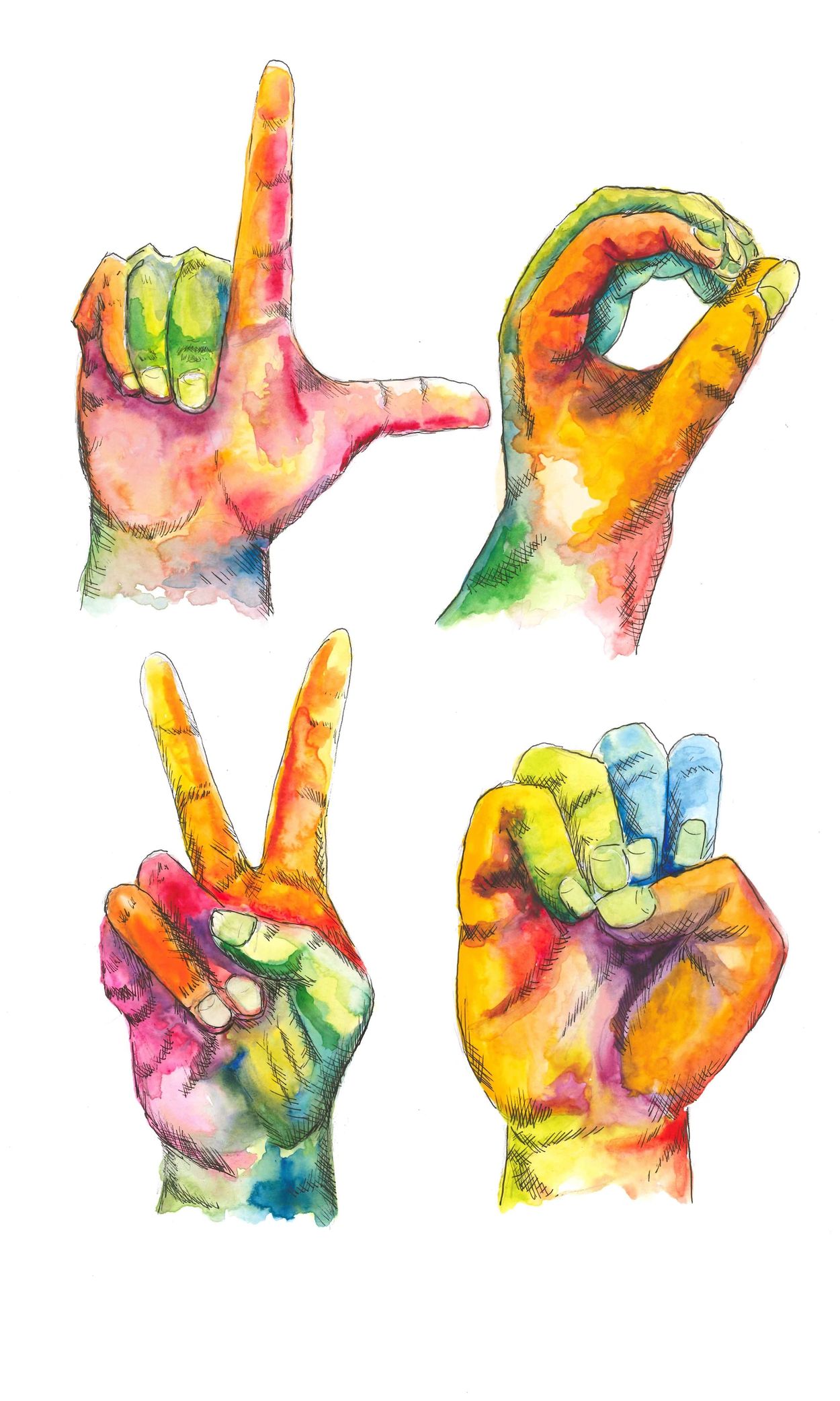 L.O.V.E. in American Sign Language
