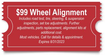 $99 Wheel Alignment