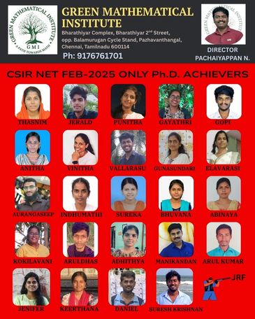 Online CSIR NET Mathematics Coaching Chennai

