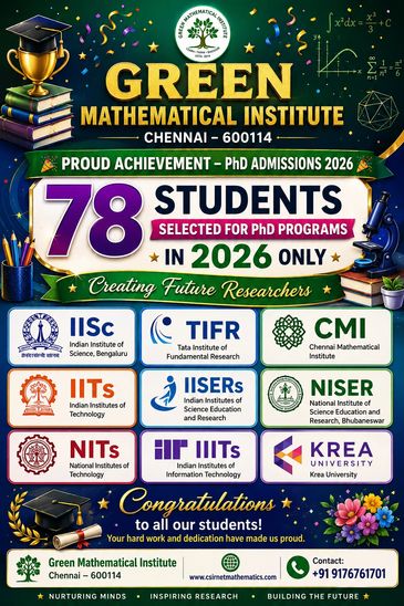 Green Mathematical Institute announces 78 PhD admissions for 2026.