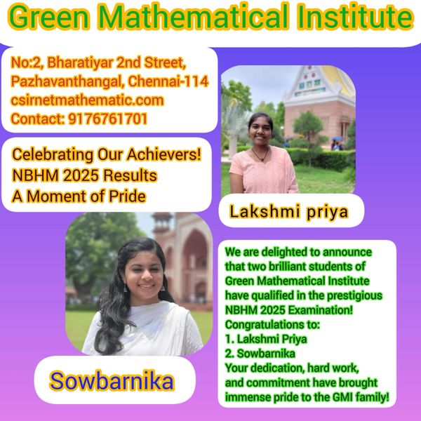 Offline CSIR NET Math Classes in Chennai

