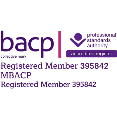 Registered member badge for bacp with member number.