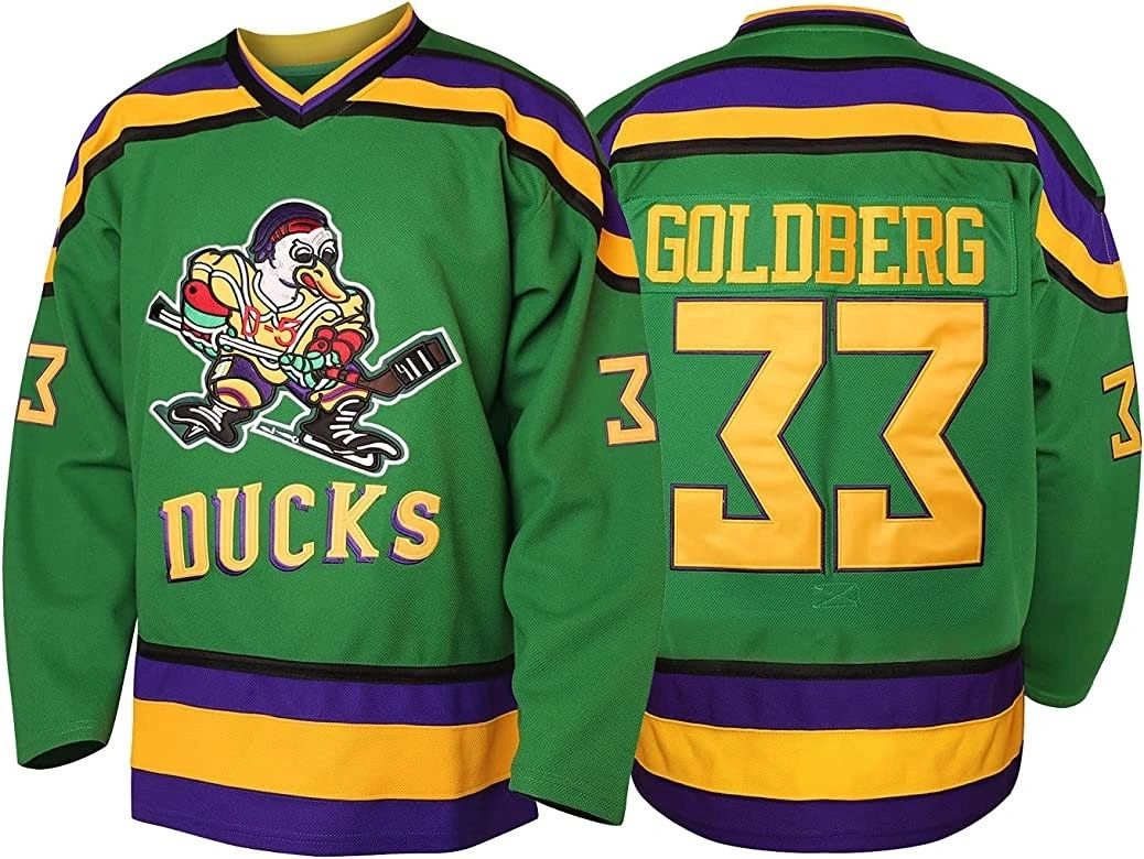 Mighty Ducks Jersey Goldberg #33 - Original (Green) - Signed