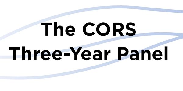 Text graphic saying The CORS Three-Year Panel.