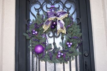 Purple Christmas Wreath