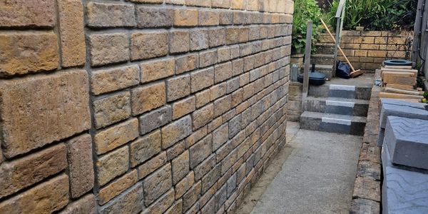 Stone garden wall