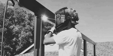 20' x 25' Carport being welded together