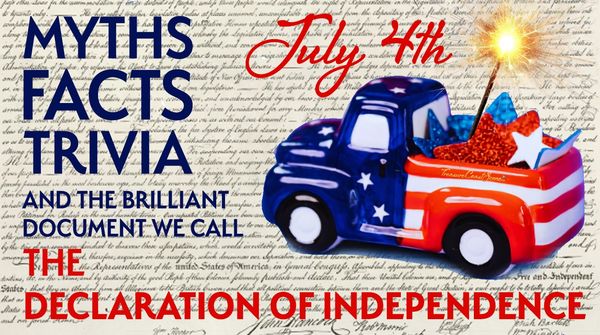 red white blue truck July 4th