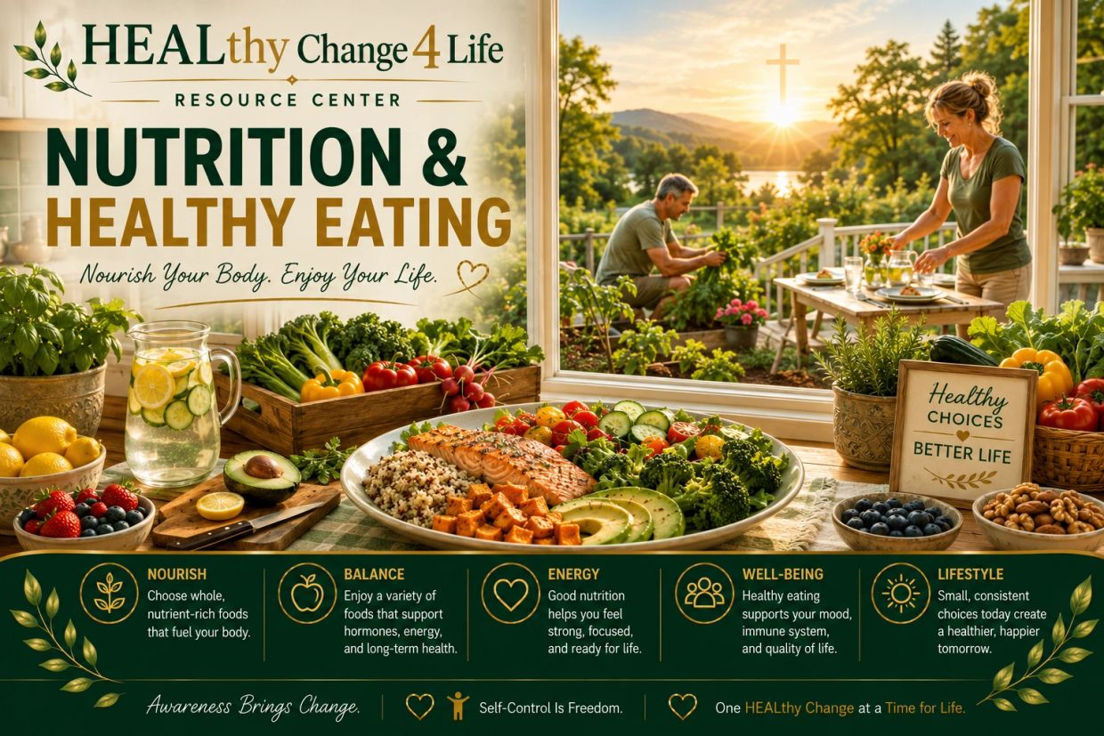 Healthy eating with fresh vegetables and balanced nutrition.