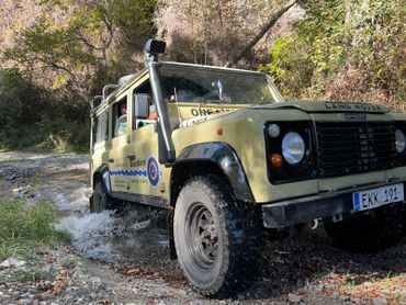 4x4 Jeep exploring the nature 