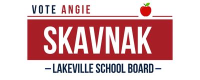 Campaign logo for Angie Skavnak, Lakeville School Board.
