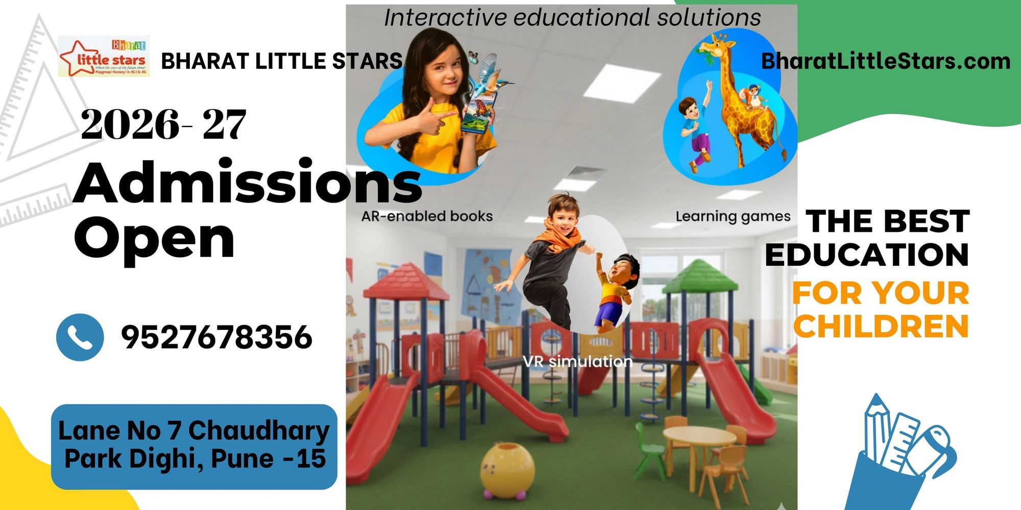 2026-27 admissions open at Bharat Little Stars with interactive educational solutions for children.