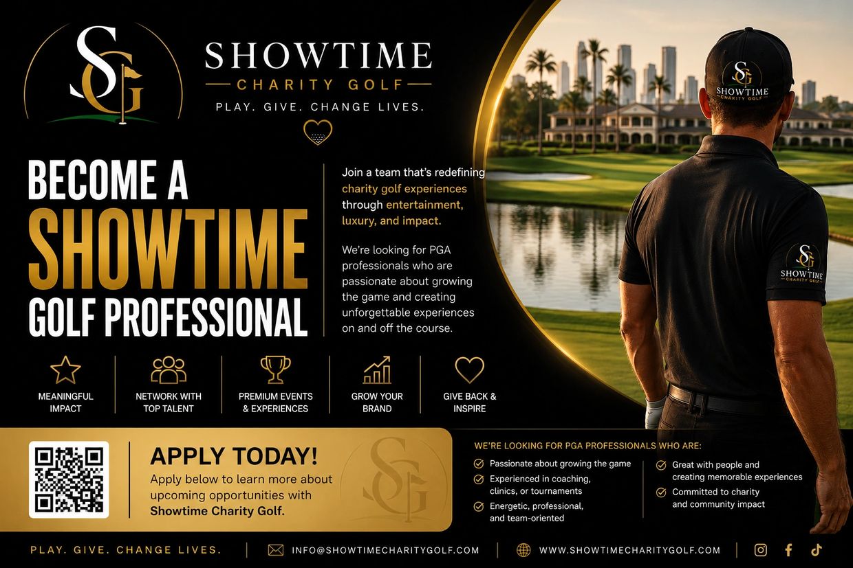 Become a Showtime Golf Professional and impact lives through luxury charity golf experiences.