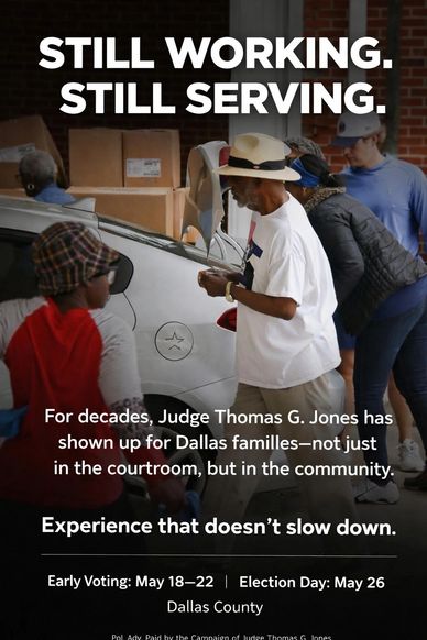 Judge Thomas G. Jones serving Dallas families beyond the courtroom.