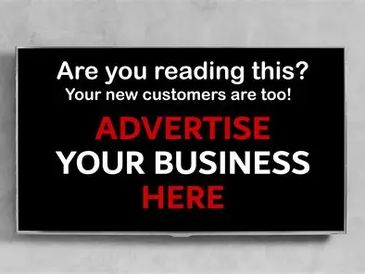 Sign urging businesses to advertise to attract new customers.