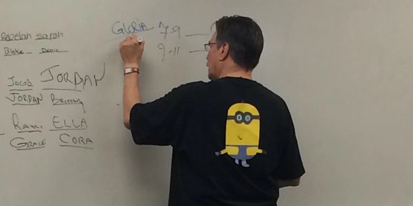 Mr B teaching drivers