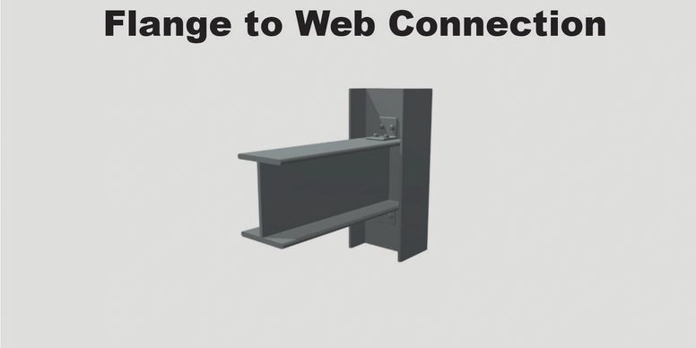 A flange to web connection