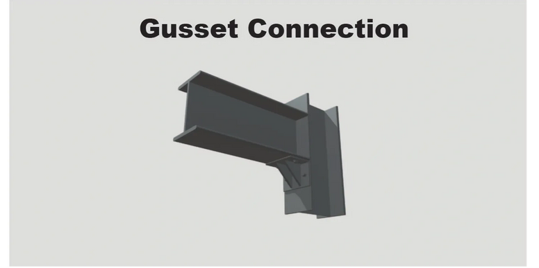 A gusset connection