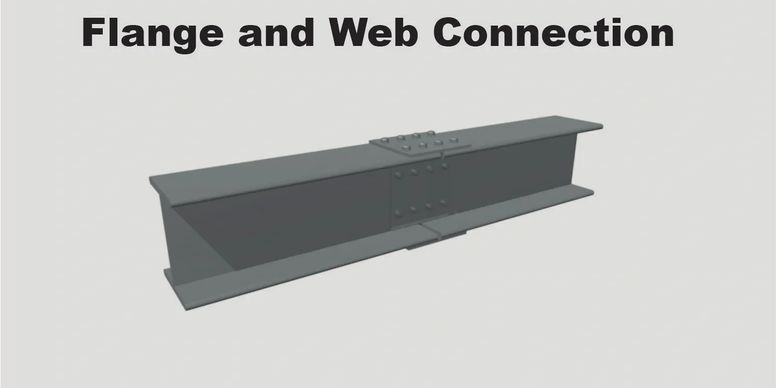 A flange and web connection