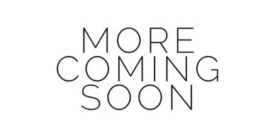 More Coming soon words on a white background 