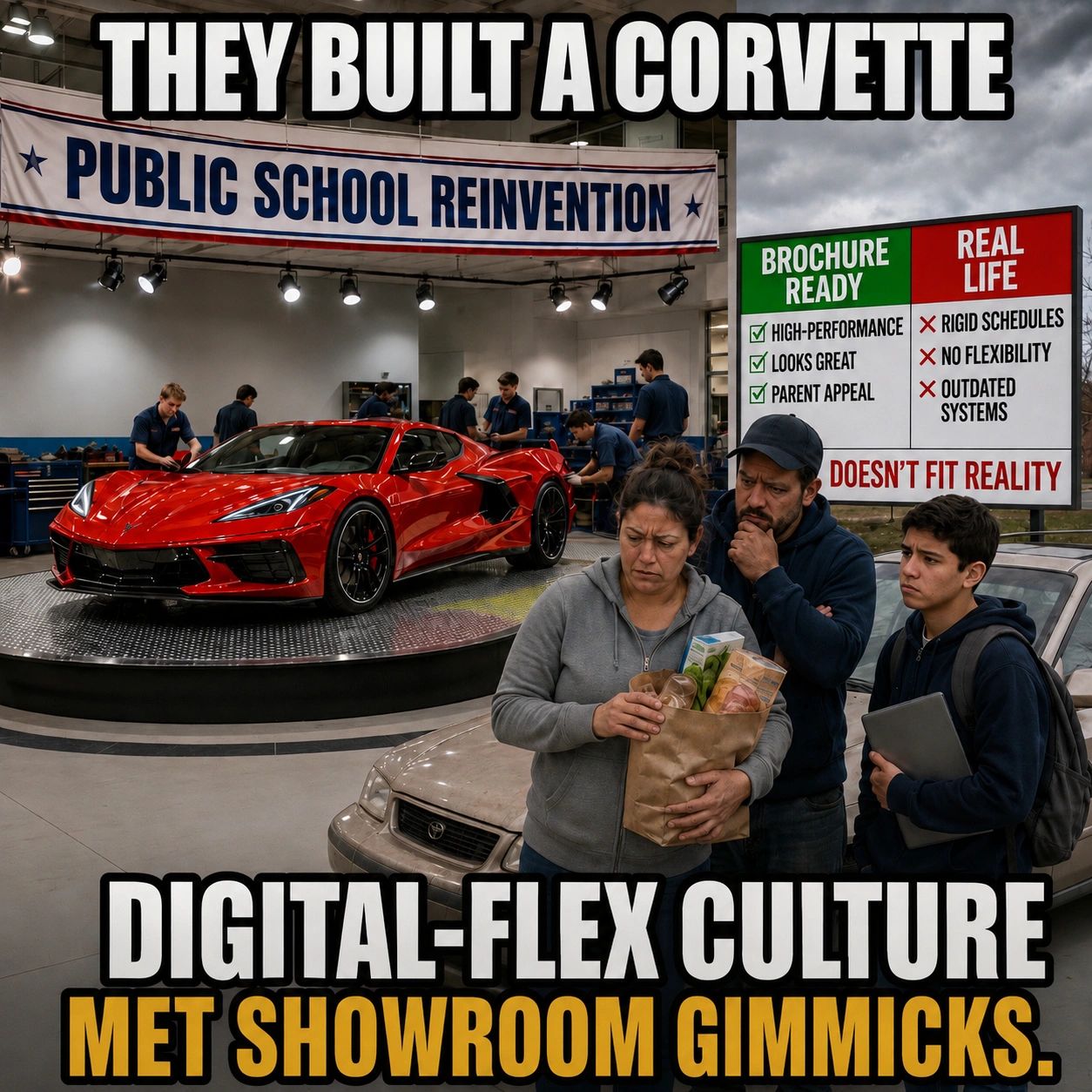 Digital-Flex Culture Meets Public School Showroom Gimmicks
