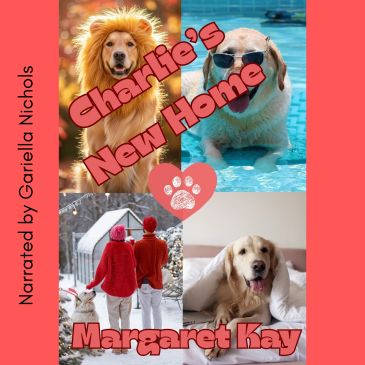 Book cover featuring dogs and people with title and author details.