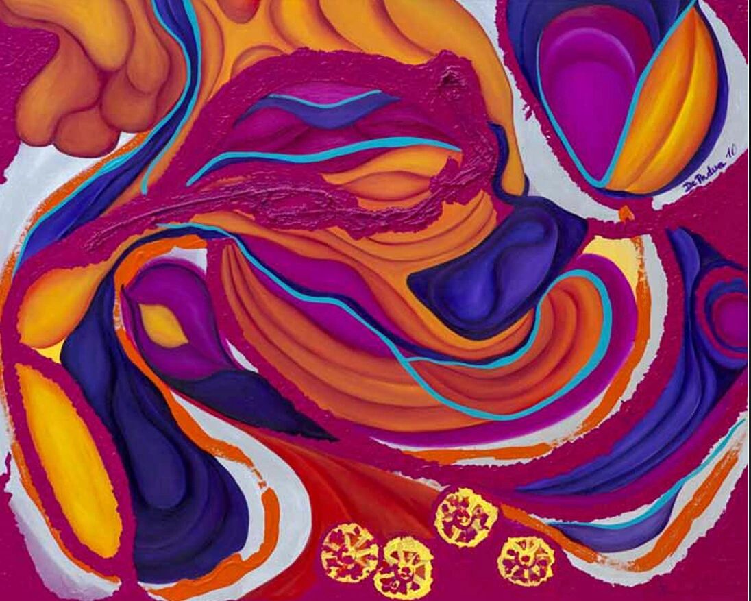 Venus 4- obra de arte de Cristina De Padua - pintura abstracta contemporánea  en color  con técnica 