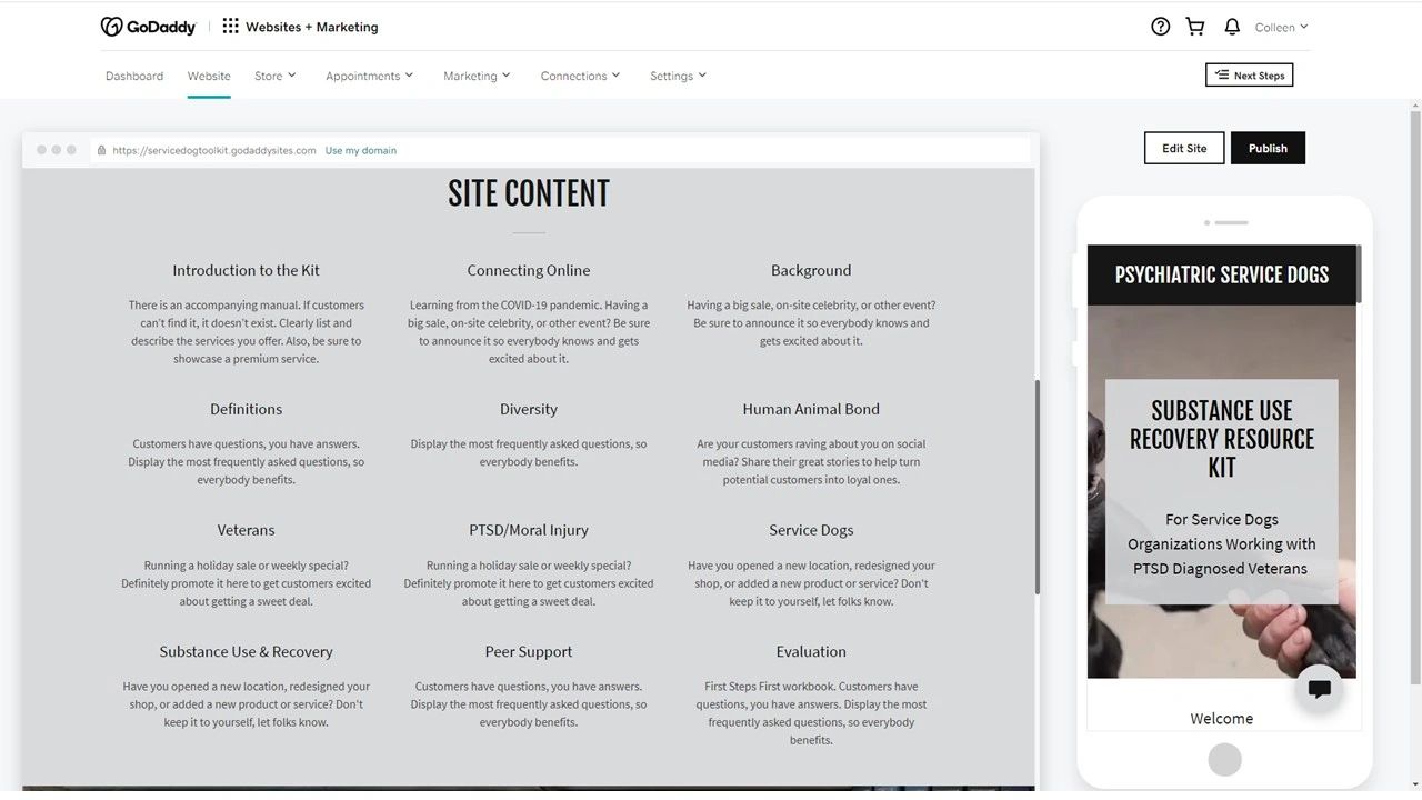 Service provider toolkit Service Dog Research