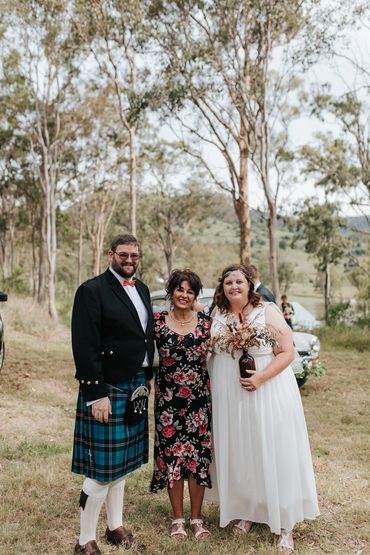 Lauren and Brad celebrating their marriage at Lag Moogarah