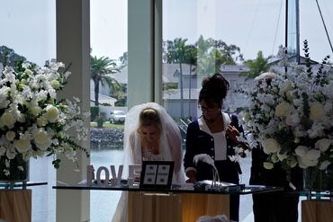 Signing of the legal documents at Sanctuary Cove Chapel