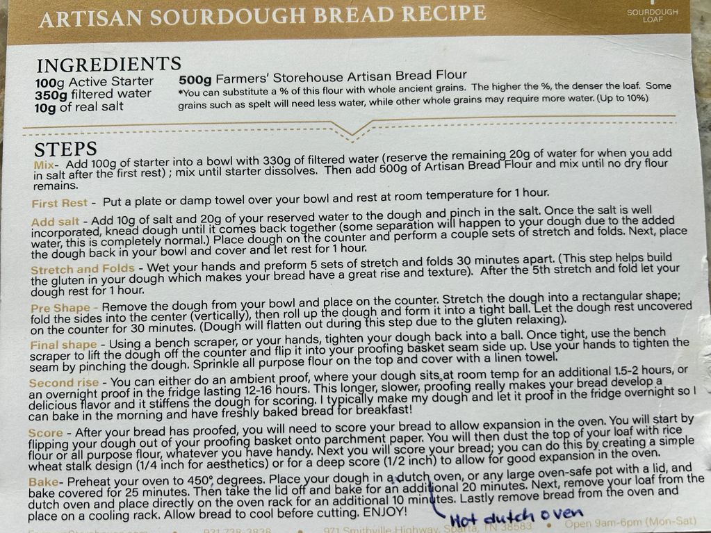 Picture of artisan sourdough bread recipe