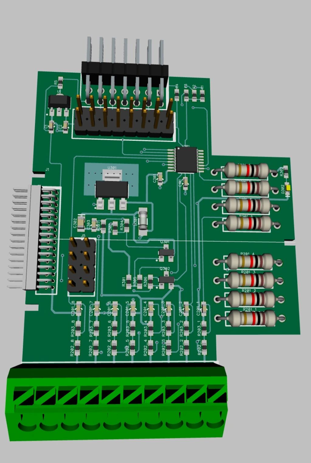 PCB design is done in 2D / 3D and a complete 3D view is available before making the PCB.