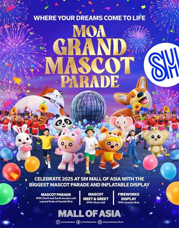EXPERIENCE THE GRANDEST MASCOT PARADE ONLY AT SM MALL OF ASIA