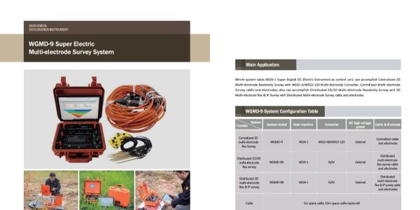 WGMD-9 Super Electric Multi-electrode Survey System for geological exploration