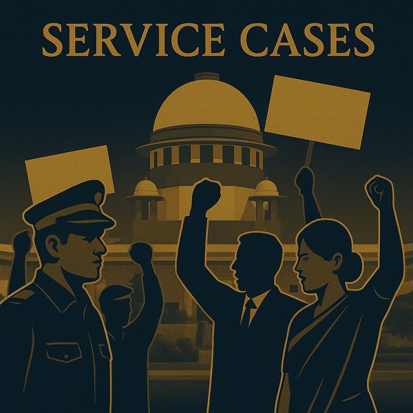 Illustration showing protestors and a police officer in front of a government building.