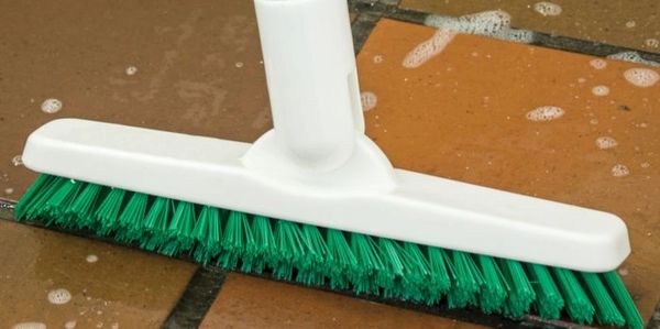 A tile cleaning brush really gets the imbedded soils  out of the tile