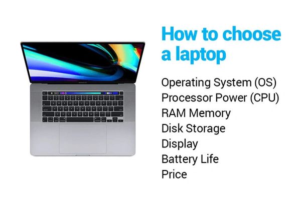 Laptop buying guide listing key features to consider.