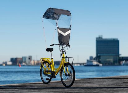 BIXTOP Bicycle umbrella. Umbrella mounted on bicycle. Umbrella bicycle. Rain Sun Snow Wind Protect