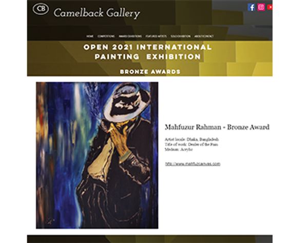 The painting of artist Mahfuzur Rahman has been recognized by an international art portal.